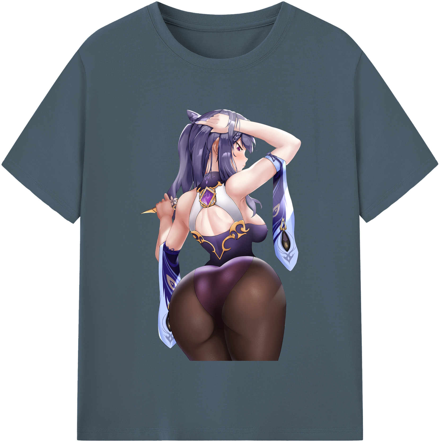 げんし神 刻晴 こくせい genshin Kokusei 綿100％半袖Tシャツ（フロントプリント）